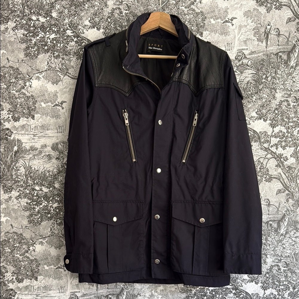 Men's Blue-Black Jacket by The Kooples Sport